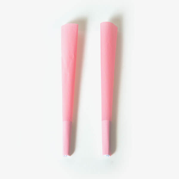 109mm Pre-Rolled Printed Pink Cones - Printed Pink Paper
